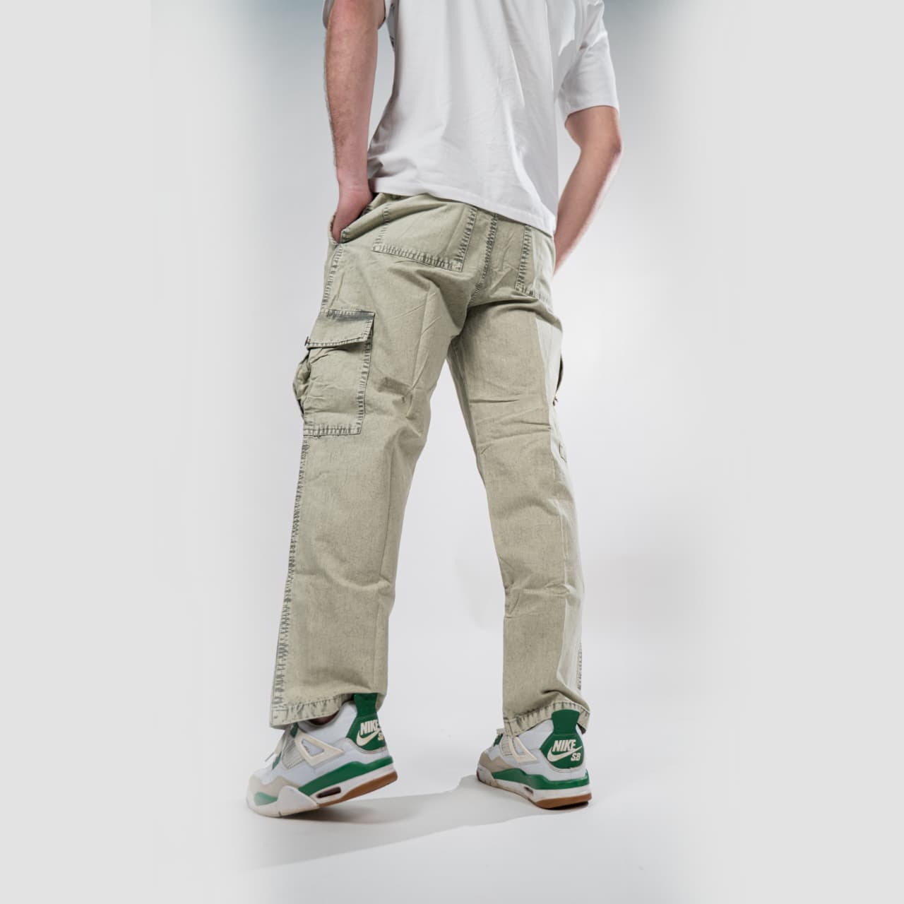 Mint Drift – Baggy Straight Cargo Jeans