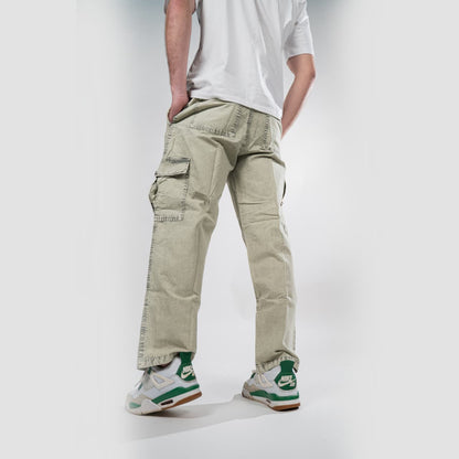 Mint Drift – Baggy Straight Cargo Jeans