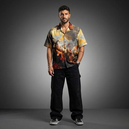 IMPERIUM - Baroque Art Cuban Collar Shirt