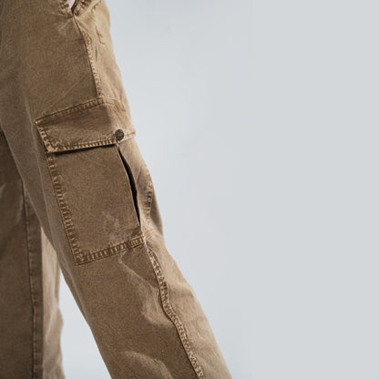 Earth Brown – Baggy Straight Cargo Jeans
