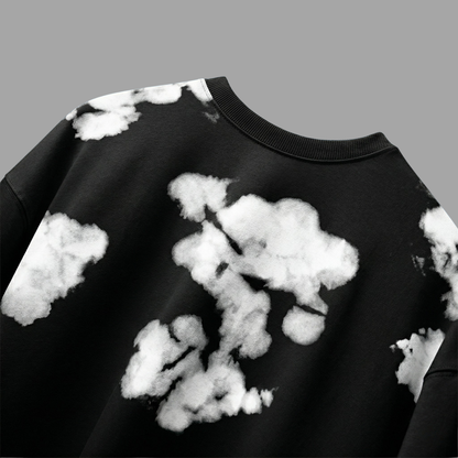HOLD ME  – Blast Wash Oversized Puff Print T-Shirt