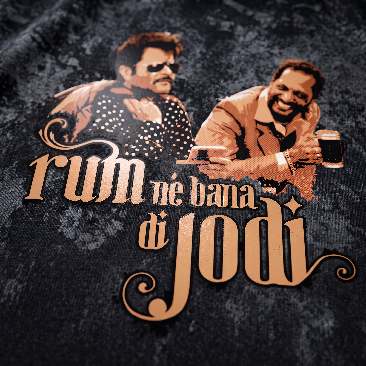 RUM NE BANA DI JODI - Oversized Acid Wash T-Shirt