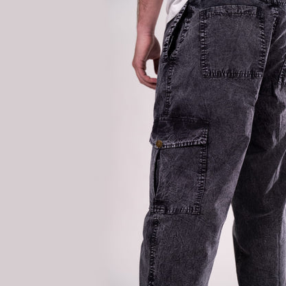 Urban Black – Baggy Straight Cargo Jeans