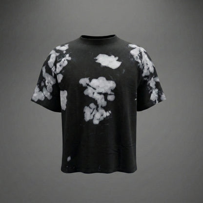 HOLD ME  – Blast Wash Oversized Puff Print T-Shirt