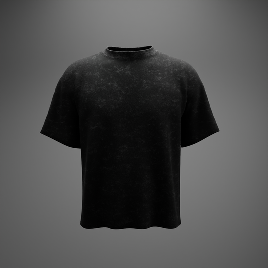 Black Acid Wash Oversized T-Shirt