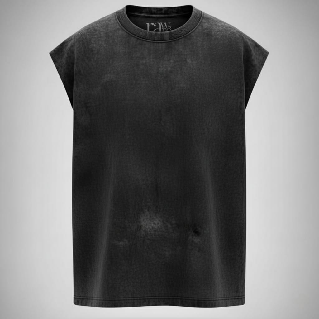 Black Acid Wash – Oversized Tank