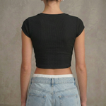 RED FLAGS LOOK CUTE IN AESTHETIC LIGHTING - Crop Top