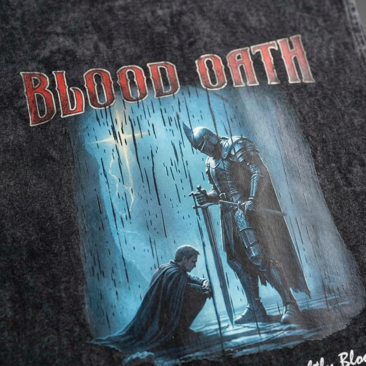 BLOOD OATH - Acid Wash Sleeveless T-Shirt