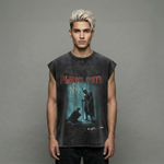BLOOD OATH - Acid Wash Sleeveless T-Shirt