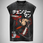 Chainsaw Fury - Acid Wash Oversized Tank