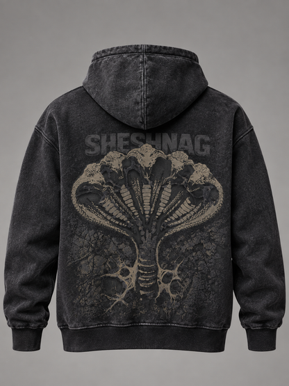SHESHNAG — Vintage Washed 400 GSM Zipper Hoodie