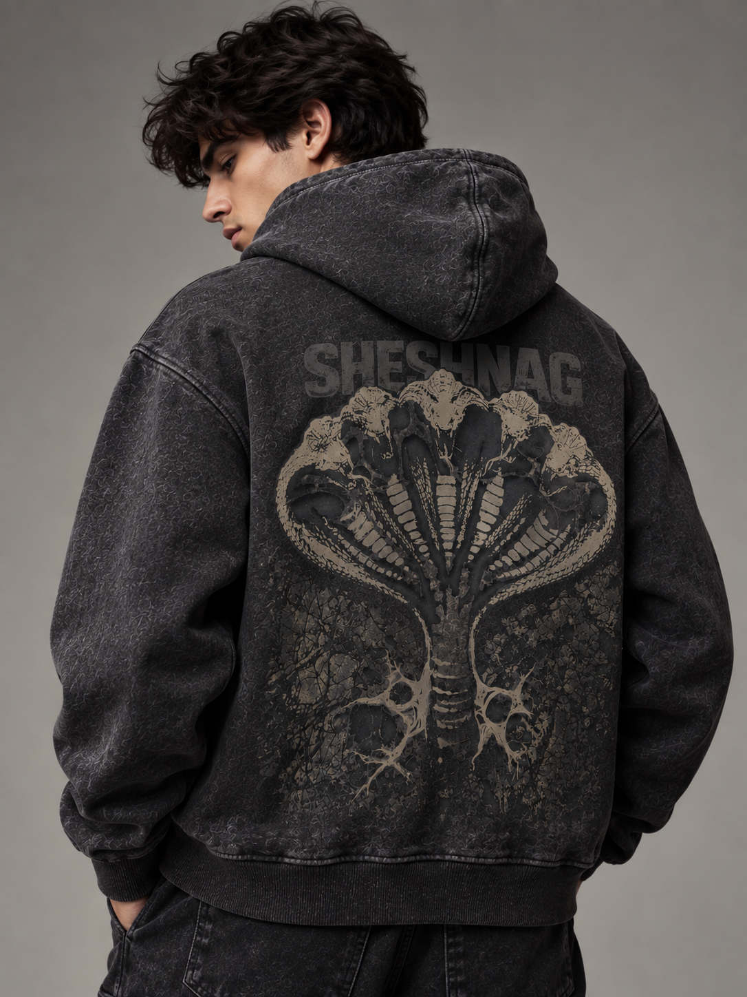 SHESHNAG — Vintage Washed 400 GSM Zipper Hoodie