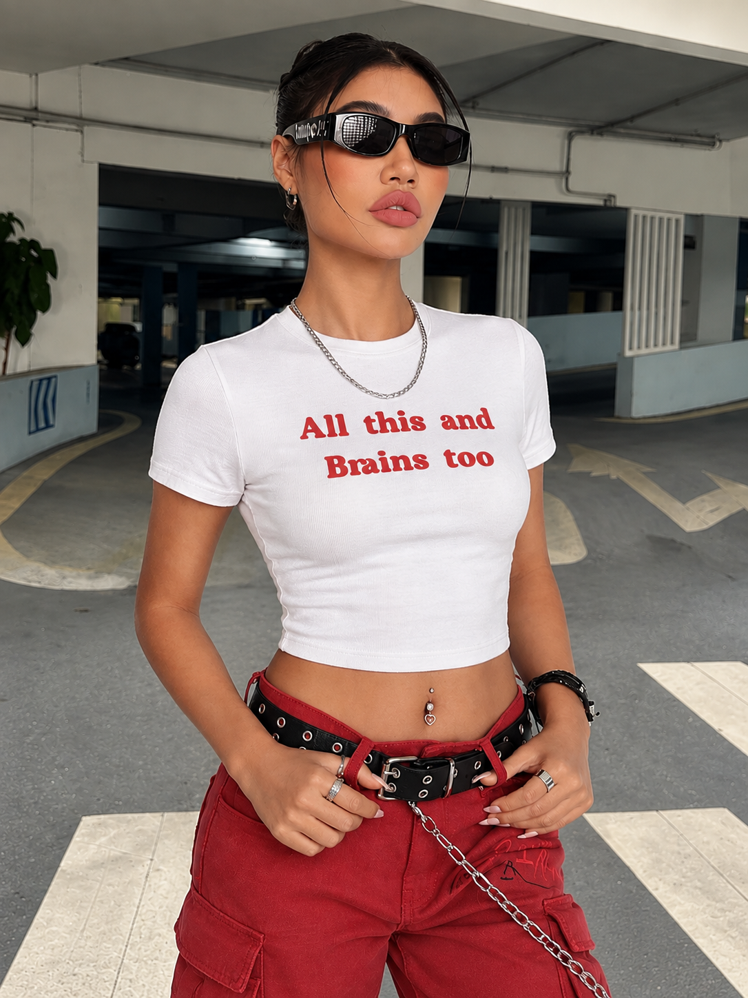 All This and Brains Too - Crop Top