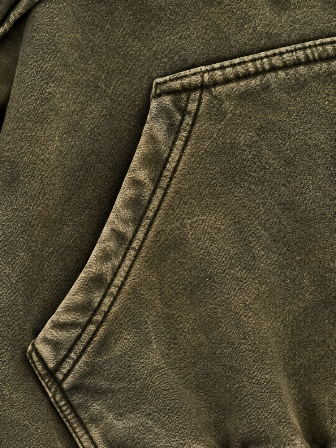 Olive Relic - Washed Olive 400 GSM Cropped Hoodie