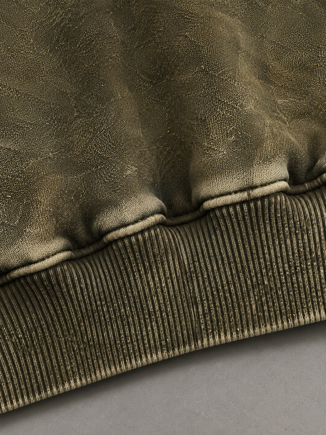 Olive Relic - Washed Olive 400 GSM Cropped Hoodie