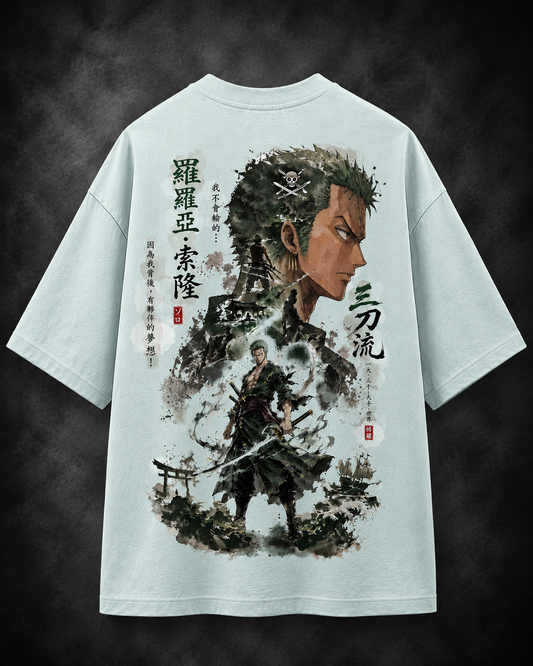 Roronoa Zoro – Three Sword Style Oversized Anime T-Shirt