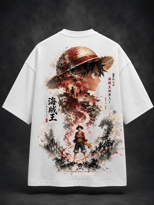Monkey D. Luffy – Future Pirate King Oversized Anime T-Shirt