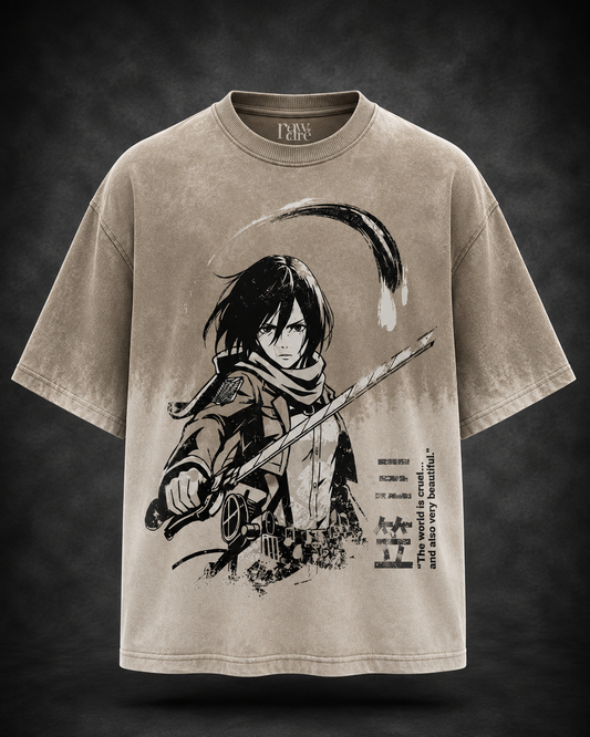 SILENT BLADE : ATTACK ON TITANS - Ombre Wash Anime T-Shirt