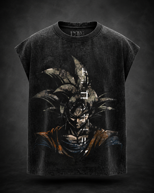 Spirit Ascend Tank - Goku Acid Wash Oversized Tank