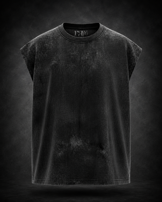Black Acid Wash – Oversized Tank