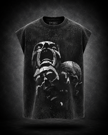 The Silent Scream -  Anime Acid Wash Oversized Tank