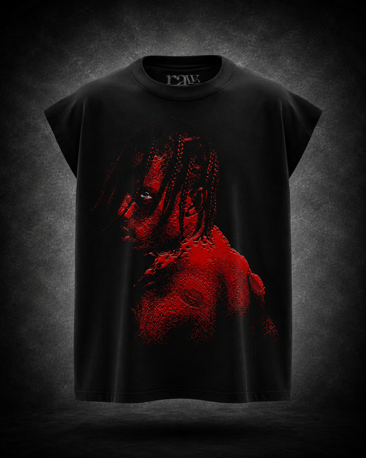 Rager's Aura – Cactus Jack Red Portrait Oversized Tank