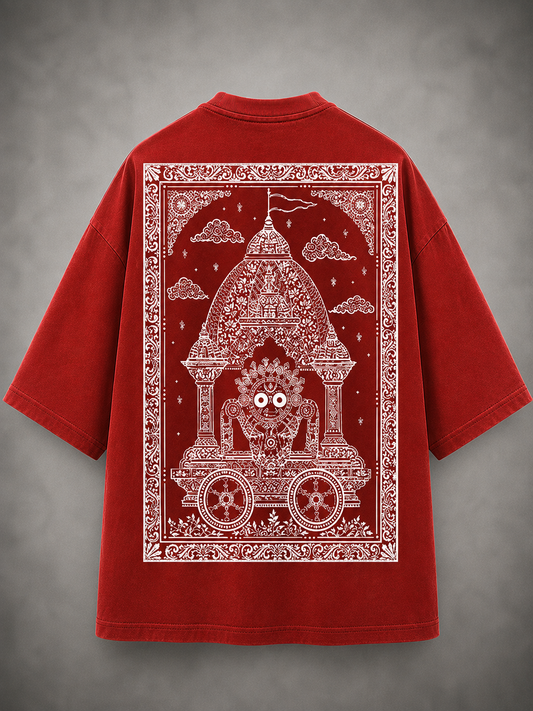 "Nila Chakra Yatra" – A Journey of Faith, Heritage & Home Oversized T-shirt