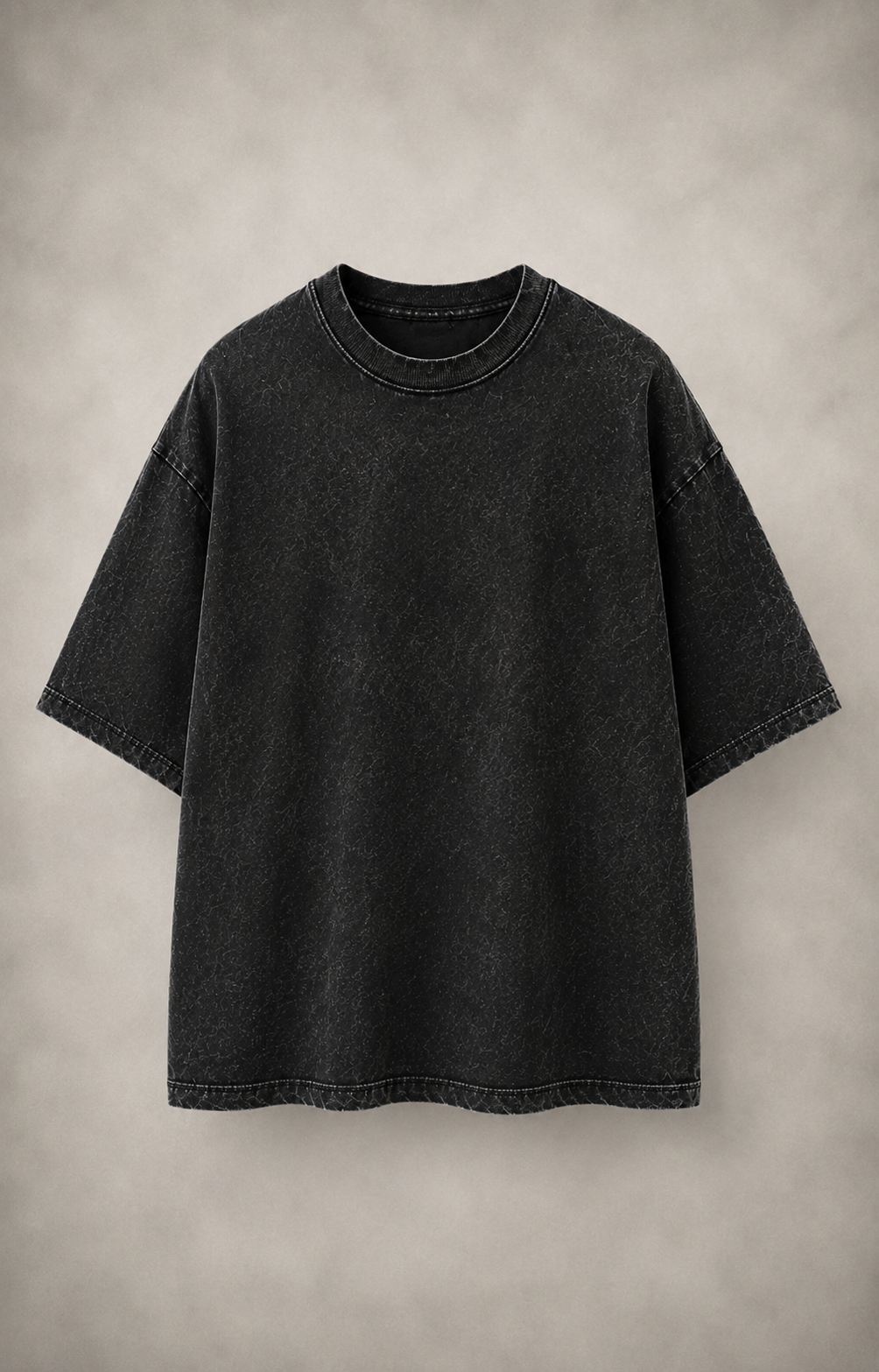 Black Acid Wash Oversized T-Shirt