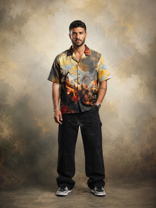 IMPERIUM - Baroque Art Cuban Collar Shirt