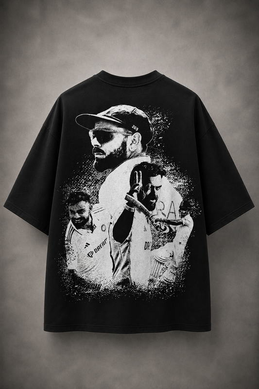 King Kohli – Test Cricket Legacy Oversized T-Shirt