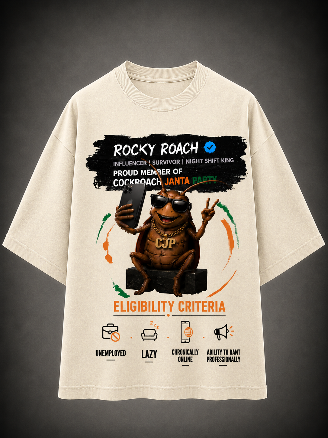 Rocky Roach CJP - Oversized T-Shirt
