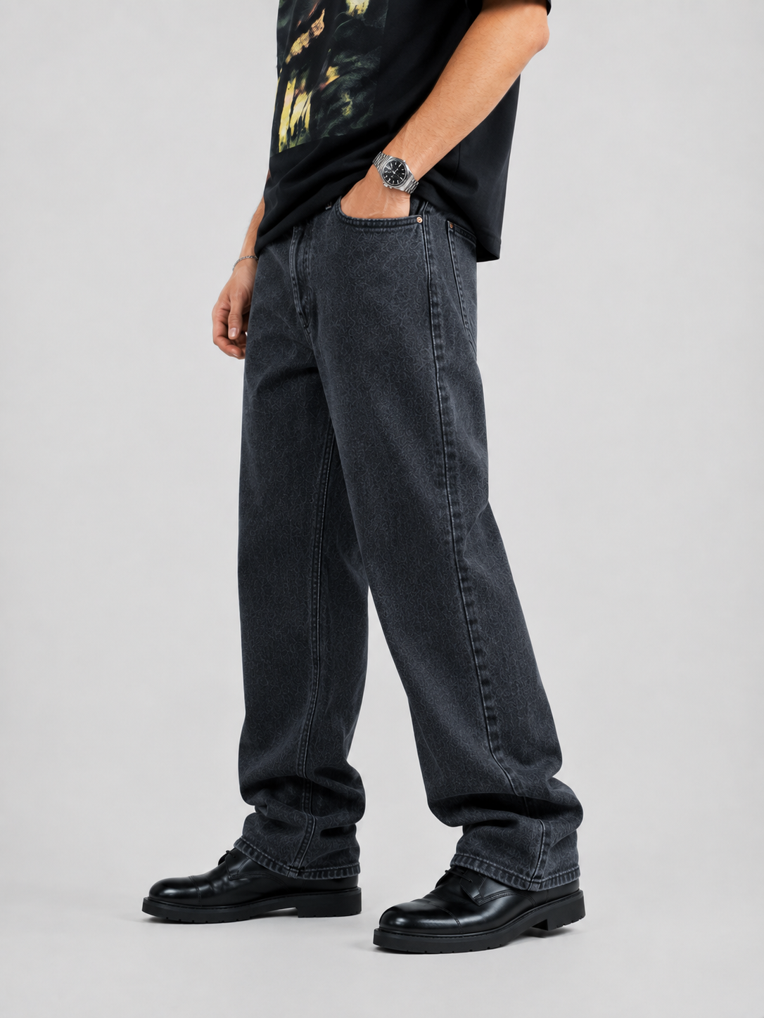 Ash Grey – Straight Fit Denim