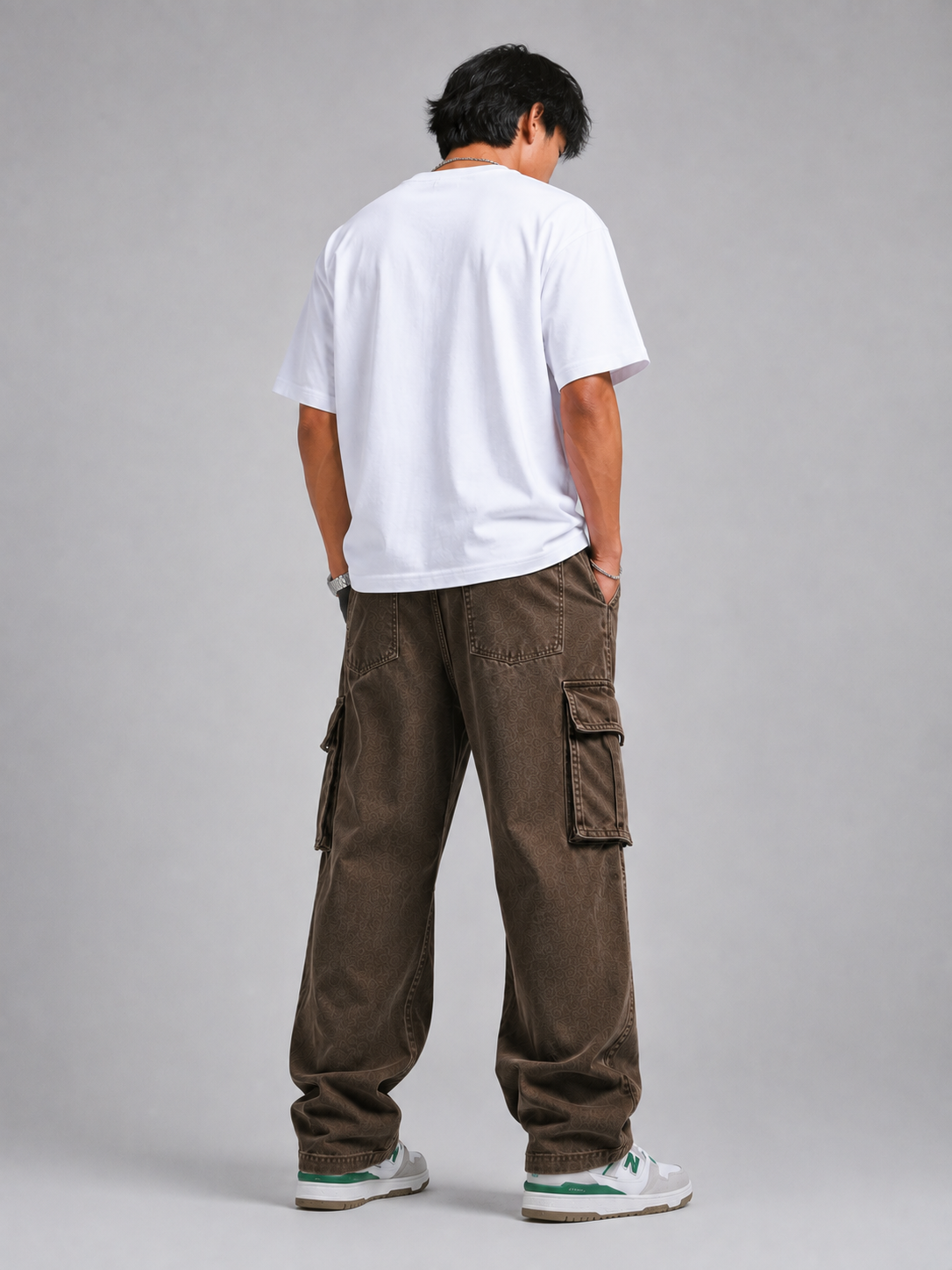 Earth Brown – Baggy Straight Cargo Jeans