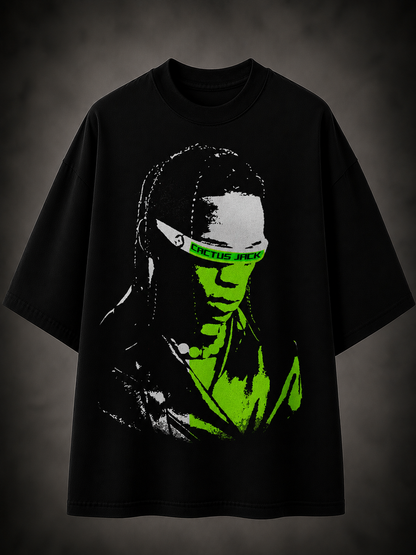 Cactus Heat – Neon Oversized Graphic Tee