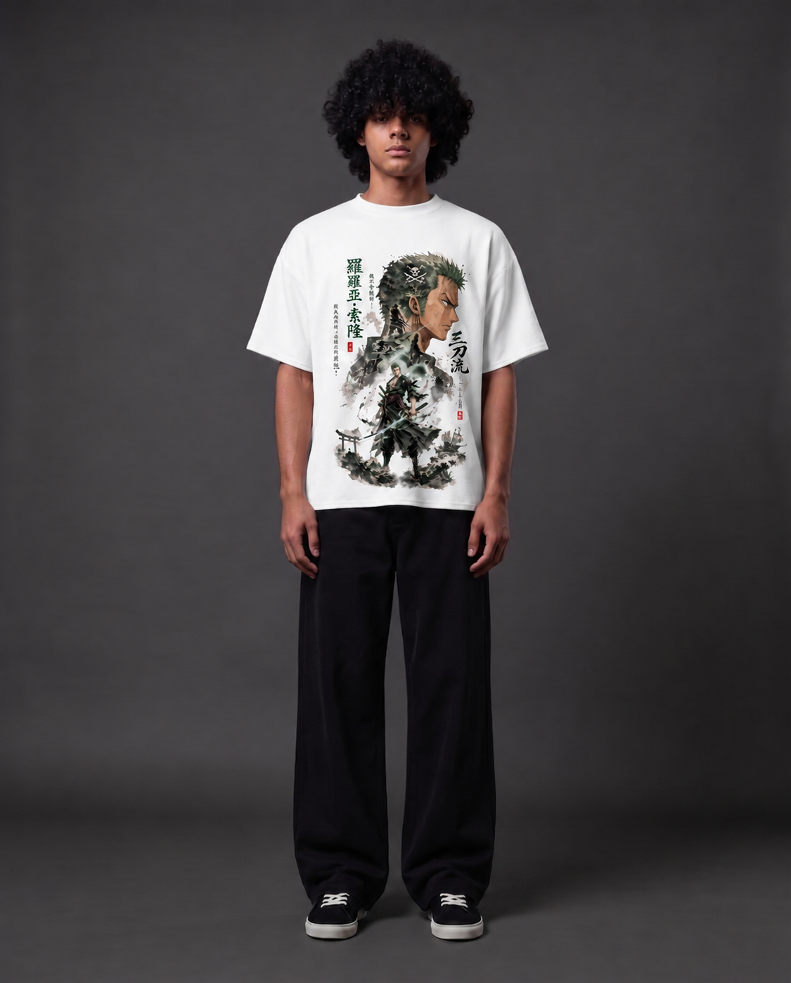 Roronoa Zoro – Three Sword Style Oversized Anime T-Shirt