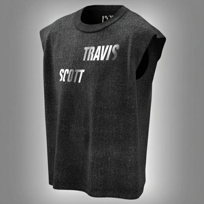 Crown of Thorns - Travis Scott Acid Washed Oversized Tank
