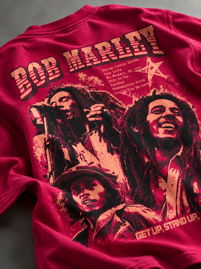 "Get Up, Stand Up" Bob Marley - Graphic Oversized T-Shirt
