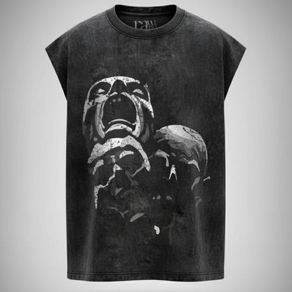 The Silent Scream -  Anime Acid Wash Oversized Tank