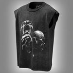 The Silent Scream -Anime Acid Wash Oversized Tank