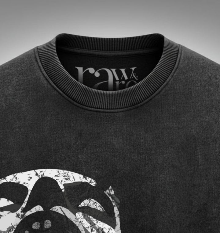 The Silent Scream -Anime Acid Wash Oversized Tank