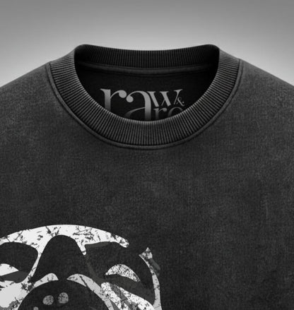 The Silent Scream -  Anime Acid Wash Oversized Tank