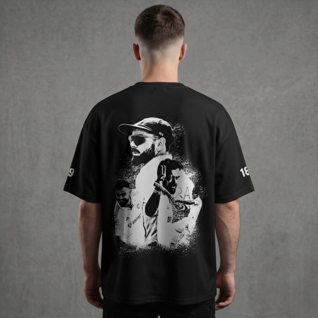 King Kohli – Test Cricket Legacy Oversized T-Shirt