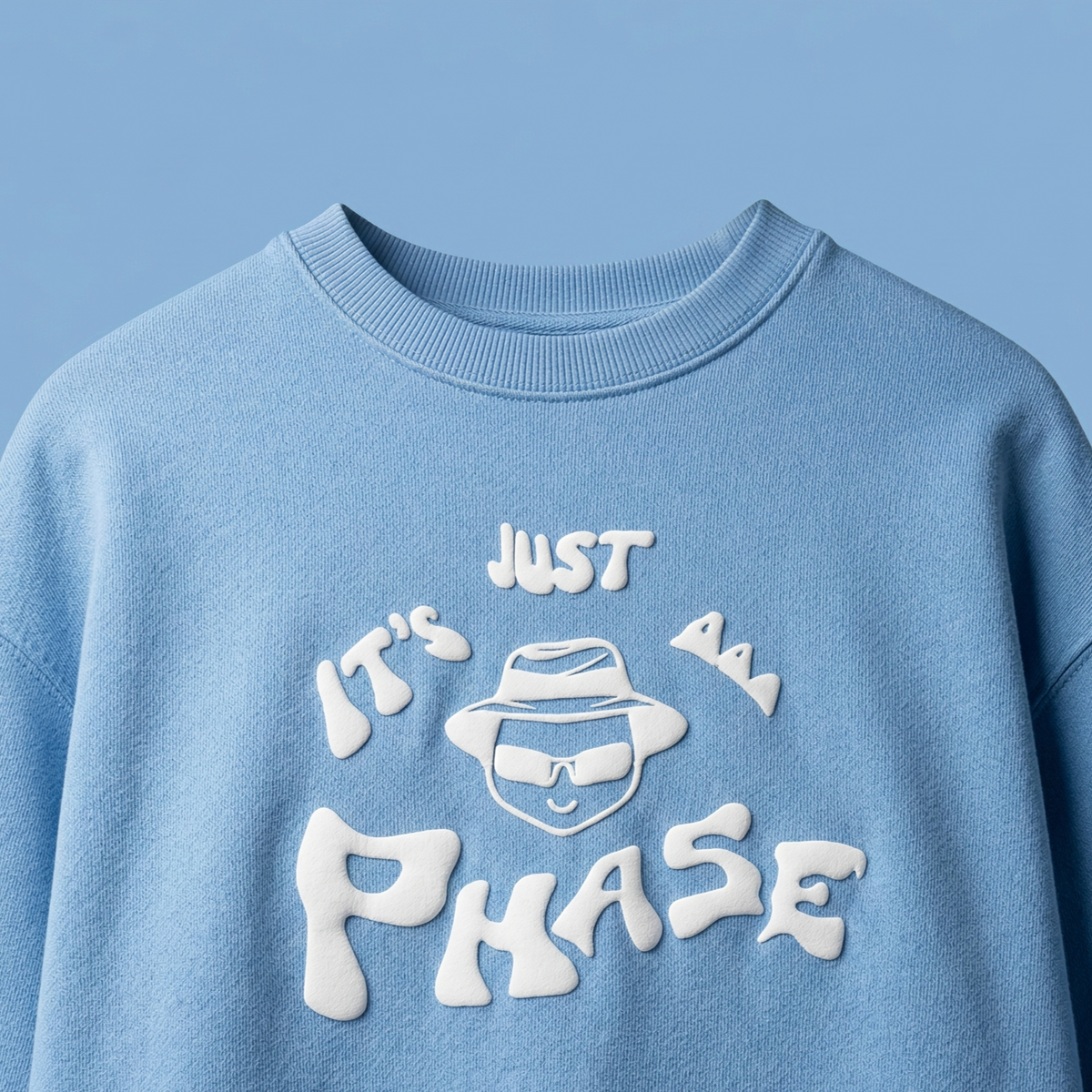 MOON FACE - Oversized Puff Print T-Shirt