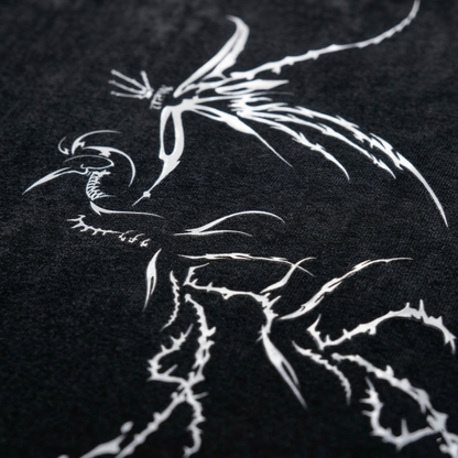 Twin Dragons - Anime Acid Wash Oversized Tank