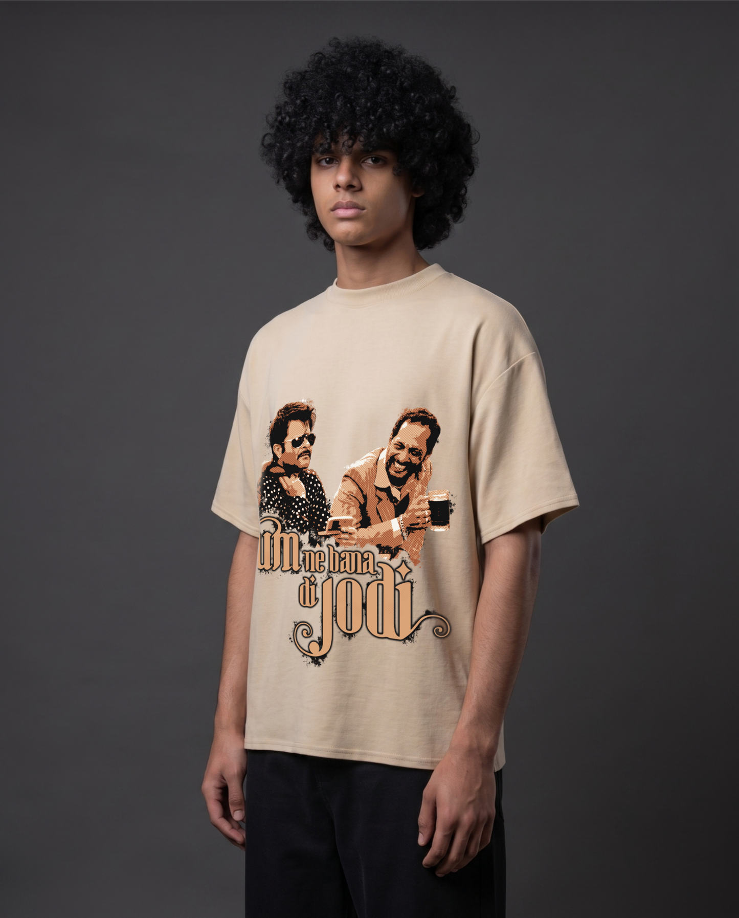 RUM NE BANA DI JODI - Oversized Acid Wash T-Shirt