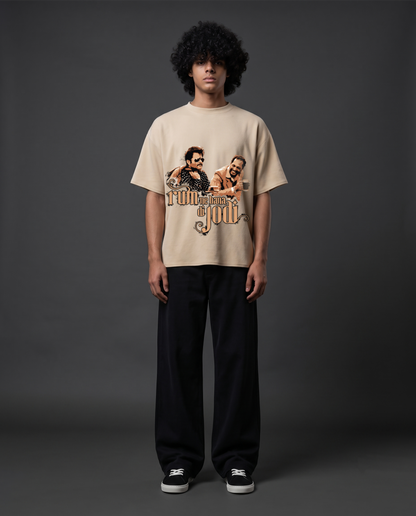 RUM NE BANA DI JODI - Oversized Acid Wash T-Shirt
