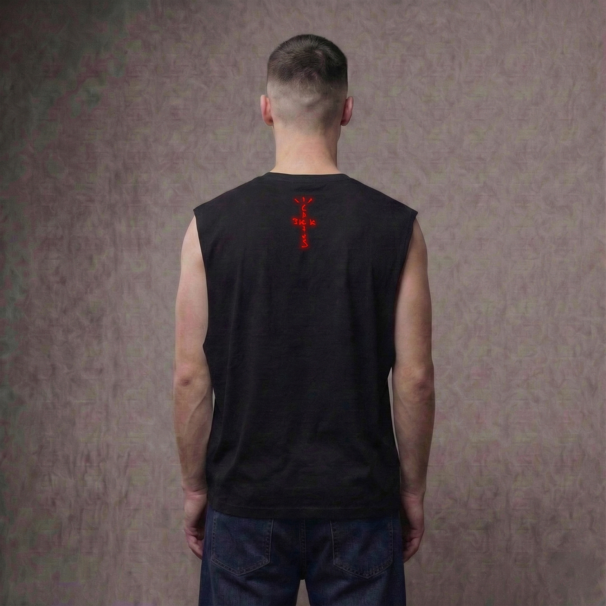 Rager's Aura – Cactus Jack Red Portrait Oversized Tank