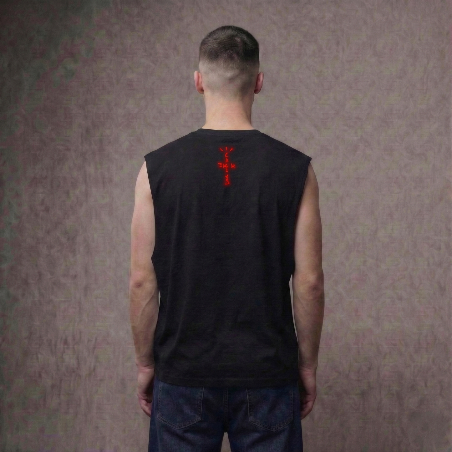 Rager's Aura – Cactus Jack Red Portrait Oversized Tank
