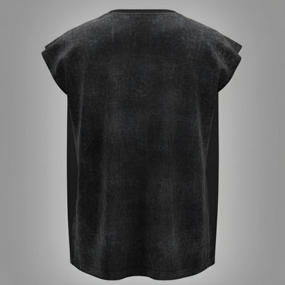 Ride or Die – Skull Biker Club Acid Wash Oversized Tank