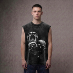 The Silent Scream -Anime Acid Wash Oversized Tank